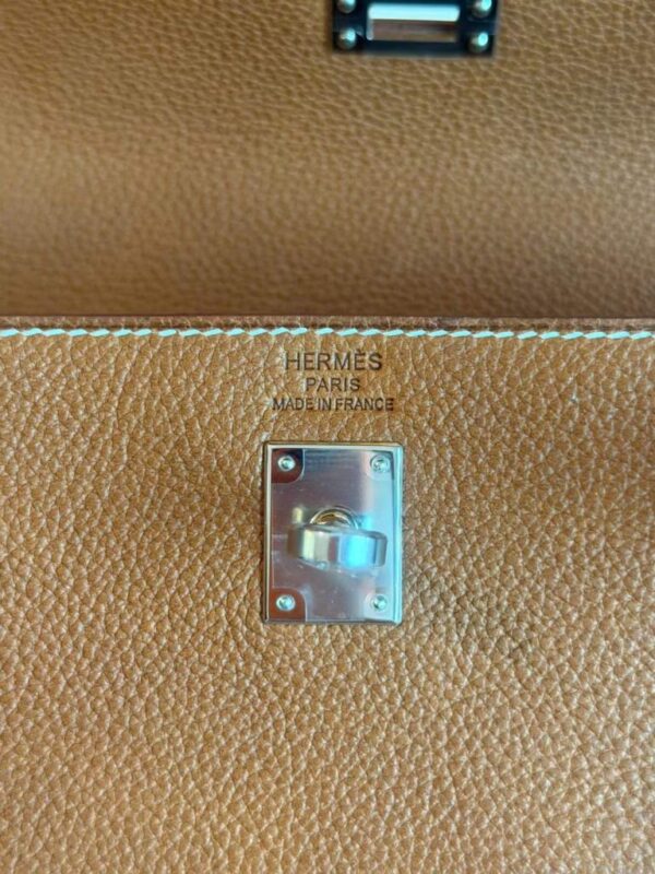 2025-12-17_112809_397-768x1024-1 H Factory Bags Kelly Barenia Leather Gold Brown Silver Hardware 25cm Full Handmade
