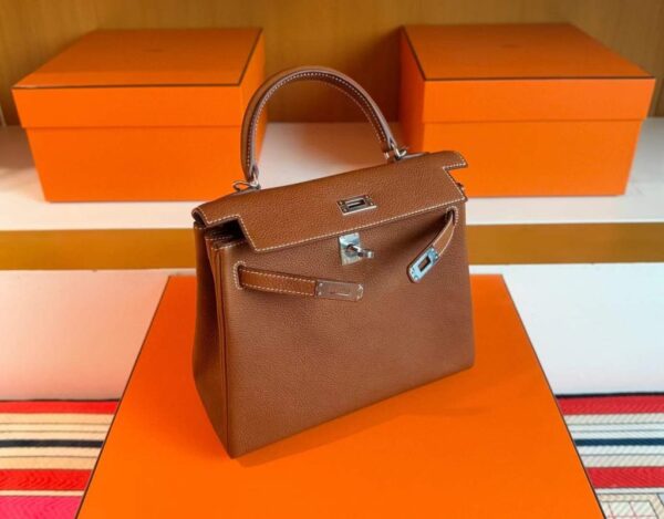 2025-12-17_112811_708-1024x800-1 H Factory Bags Kelly Barenia Leather Gold Brown Silver Hardware 25cm Full Handmade