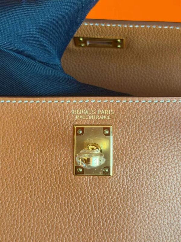 H Factory Bags Kelly Dance Evercolor Leather Golden Brown Gold Hardware 22cm Full Handmade