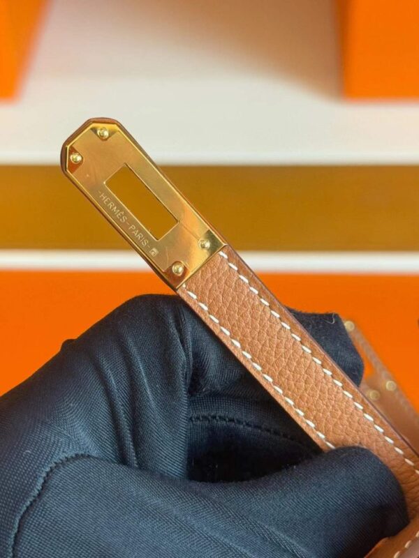 H Factory Bags Kelly Dance Evercolor Leather Golden Brown Gold Hardware 22cm Full Handmade