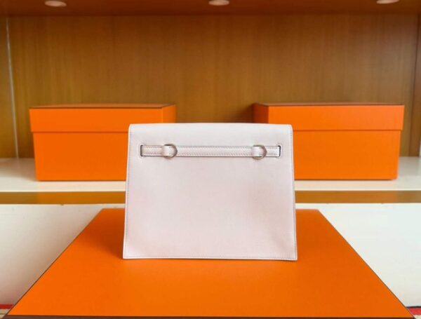 H Factory Bags Kelly Dance Swift Leather Light Purple Pink Silver Hardware 22cm Full Handmade