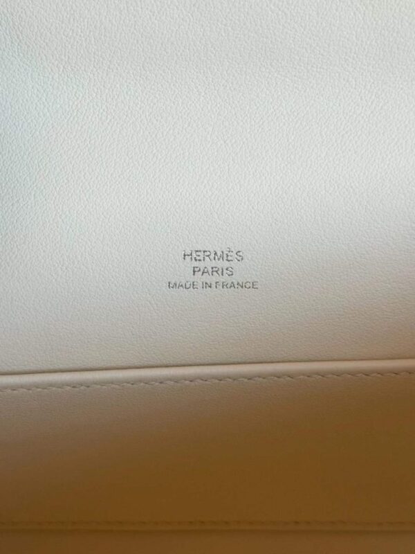 H Factory Bags Mini Kelly Pochette Swift Leather Cream White Silver Hardware 22cm Full Handmade