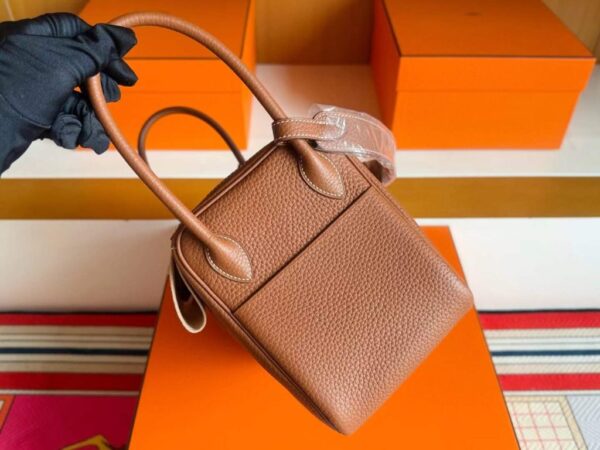 H Factory Bags Lindy TC Leather Golden Brown Silver Hardware 26cm Full Handmade