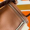 H Factory Bags Lindy TC Leather Golden Brown Silver Hardware 26cm Full Handmade