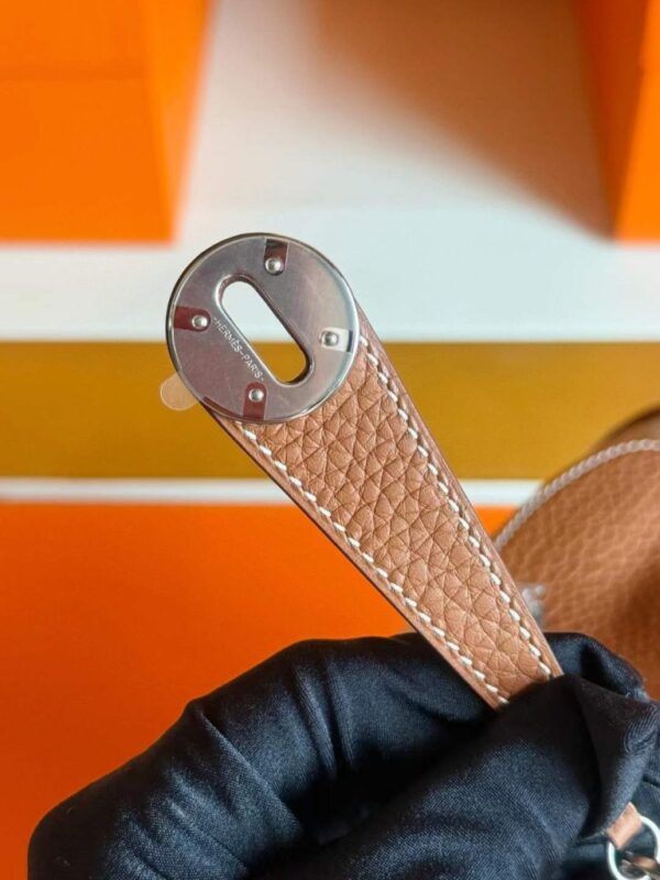 H Factory Bags Lindy TC Leather Golden Brown Silver Hardware 26cm Full Handmade