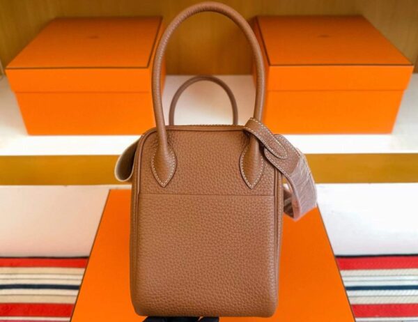 H Factory Bags Lindy TC Leather Golden Brown Gold Hardware 26cm Full Handmade