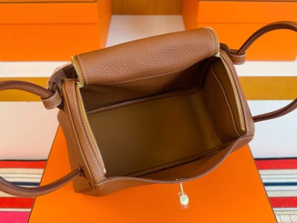 H Factory Bags Lindy TC Leather Golden Brown Gold Hardware 26cm Full Handmade