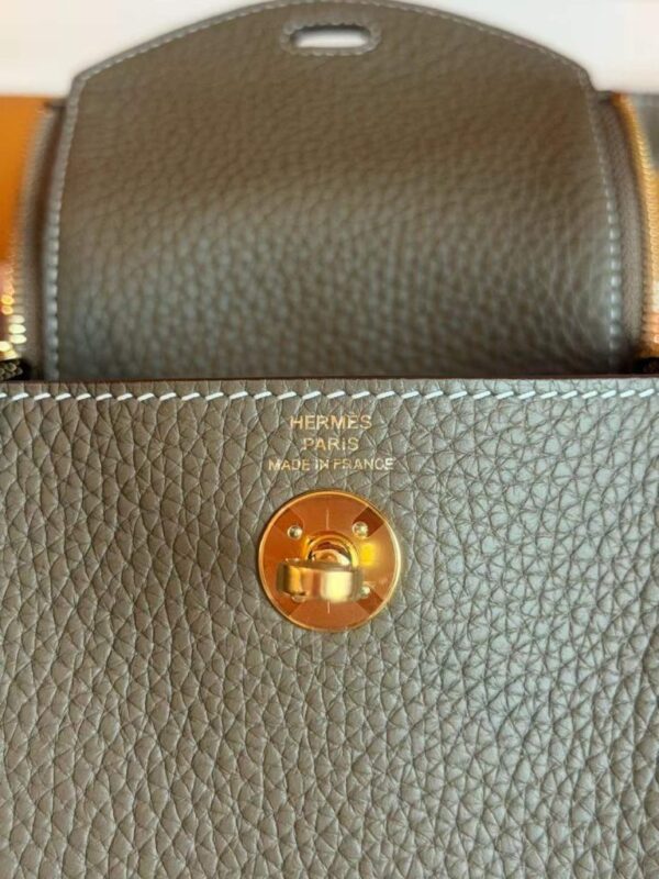 2025-12-17_113429_232-768x1024-1 H Factory Bags Mini Lindy Togo Leather Etoupe Grey Gold Hardware 19cm Full Handmade