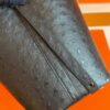 H Factory Bags Picotin Ostrich Leather CK89 Black Silver Hardware 18cm Full Handmade