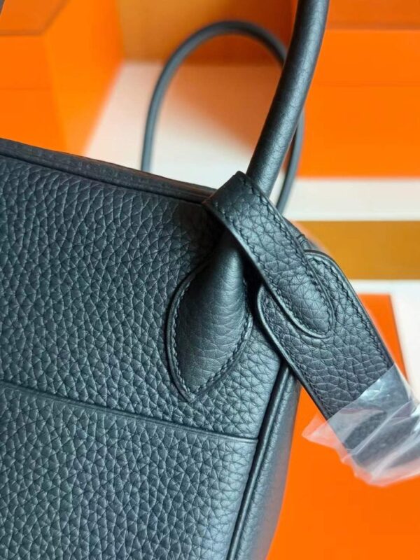 H Factory Bags Lindy TC Leather CK89 Black Silver Hardware 26cm Full Handmade