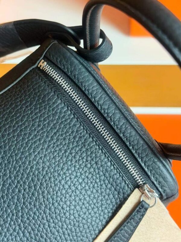 H Factory Bags Lindy TC Leather CK89 Black Silver Hardware 26cm Full Handmade