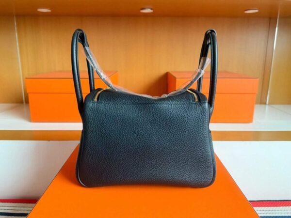 H Factory Bags Lindy TC Leather CK89 Black Gold Hardware 26cm Full Handmade