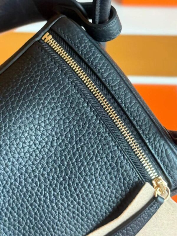 H Factory Bags Lindy TC Leather CK89 Black Gold Hardware 26cm Full Handmade