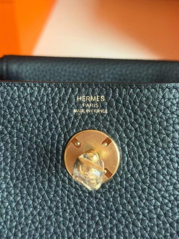 H Factory Bags Lindy TC Leather CK89 Black Gold Hardware 26cm Full Handmade