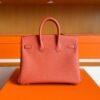 H Factory Bags Birkin Togo Leather Bright Orange Gold Hardware 25cm Full Handmade
