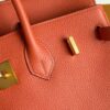 H Factory Bags Birkin Togo Leather Bright Orange Gold Hardware 25cm Full Handmade