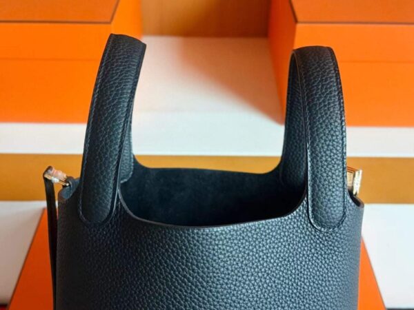 2025-12-17_173403_876-1024x768-1 H Factory Bags Picotin Togo Leather CK89 Black Gold Hardware 18cm Full Handmade