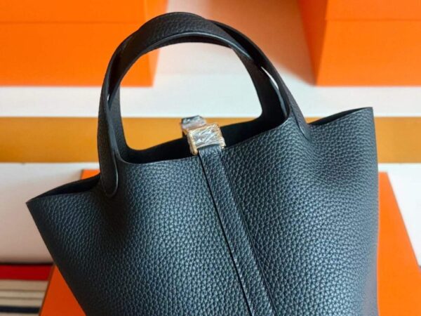 2025-12-17_173405_908-1024x768-1 H Factory Bags Picotin Togo Leather CK89 Black Gold Hardware 18cm Full Handmade