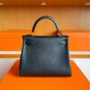 H Factory Bags Kelly Togo Leather CK89 Black Gold Hardware 25cm Full Handmade