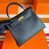 H Factory Bags Kelly Togo Leather CK89 Black Gold Hardware 25cm Full Handmade