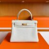 H Factory Bags Kelly Togo Leather Cream White Gold Hardware 25cm Full Handmade