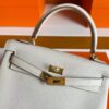 H Factory Bags Kelly Togo Leather Cream White Gold Hardware 25cm Full Handmade