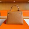 H Factory Bags Kelly Epsom Leather Golden Brown Gold Hardware 25cm Full Handmade