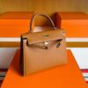 H Factory Bags Kelly Epsom Leather Golden Brown Gold Hardware 25cm Full Handmade