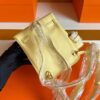 H Factory Bags Kelly Jump Swift Leather Lemon Yellow Gold Hardware 14.5cm Full Handmade