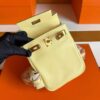H Factory Bags Kelly Jump Swift Leather Lemon Yellow Gold Hardware 14.5cm Full Handmade