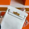 H Factory Bags Kelly Jump Swift Leather Cream White Gold Hardware 14.5cm Full Handmade