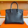 H Factory Bags Birkin Matte Alligator Crocodile Deep Blue Gold Hardware 30cm Full Handmade