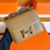 H Factory Bags Constance Epsom Leather Khaki Brown Gold Hardware 18cm Full Handmade