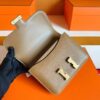 H Factory Bags Constance Epsom Leather Khaki Brown Gold Hardware 18cm Full Handmade