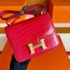 2025-12-22_101139_512-1024x795-1 H Factory Bags Constance Shiny Alligator Crocodile Chinese Red Gold Hardware 18cm Full Handmade