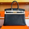 H Factory Bags Birkin Togo Leather CK89 Black Gold Hardware 35cm Full Handmade
