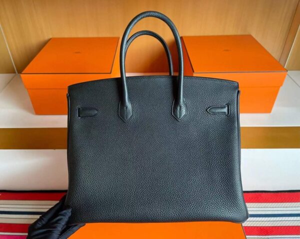H Factory Bags Birkin Togo Leather CK89 Black Gold Hardware 35cm Full Handmade