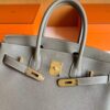 H Factory Bags Birkin Togo Leather Etoupe Grey Gold Hardware 30cm Full Handmade