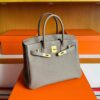 H Factory Bags Birkin Togo Leather Etoupe Grey Gold Hardware 30cm Full Handmade