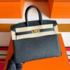 H Factory Bags Birkin Togo Leather CK89 Black Gold Hardware 25cm Full Handmade