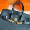 H Factory Bags Birkin Togo Leather CK89 Black Gold Hardware 25cm Full Handmade