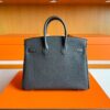 H Factory Bags Birkin Togo Leather Graphite Grey Silver Hardware 25cm Full Handmade