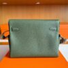 2025-12-24_093745_768-1024x781-1 H Factory Bags Kelly Messenger Togo Leather Olive Green Silver Hardware 32cm Full Handmade