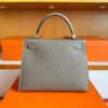 H Factory Bags Kelly Epsom Leather CK18 Etoupe Grey Silver Hardware 28cm Full Handmade