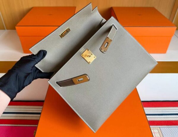 2025-12-24_113246_879-1024x787-1 H Factory Bags Kelly Epsom Leather CK18 Etoupe Grey Gold Hardware 28cm Full Handmade