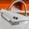 H Factory Bags Kelly Togo Leather Cream White Silver Hardware 28cm Full Handmade