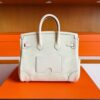 H Factory Bags Birkin Cargo Swift Leather & Canvas Cream White Silver Hardware 25cm Full Handmade