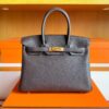 H Factory Bags Birkin Togo Leather Chocolate Gold Hardware 30cm Full Handmade