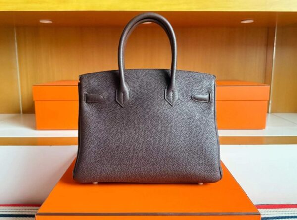 H Factory Bags Birkin Togo Leather Chocolate Gold Hardware 30cm Full Handmade