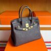 H Factory Bags Birkin Togo Leather Chocolate Gold Hardware 30cm Full Handmade